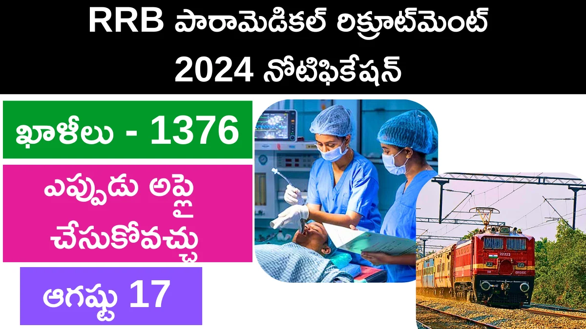 RRB Paramedical Recruitment 2024 Notification